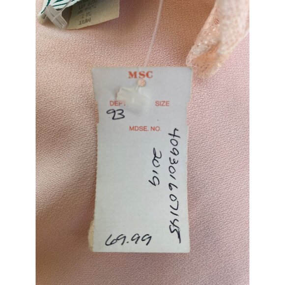 Vintage Lauren Nicole Pink Lace Lined Blouse With Button Detail & Scalloped Trim - Picture 7 of 8